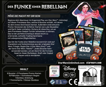 Star Wars TCG - Unlimited - Der Funke einer Rebellion - Prerelease Box - Deutsch - Vorbestellung