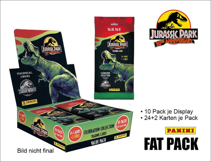 Panini Jurassic Park 30th Anniversary TC – FAT PACK Display