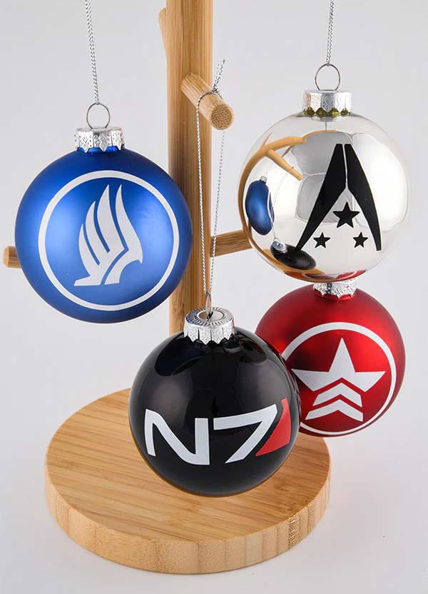 Mass Effect Christbaumanhänger Glass Ball Ornament Set 12 cm